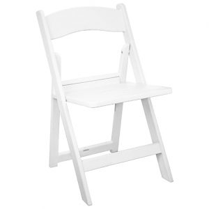 Chair – Padded White Resin