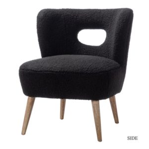 Black Boucle Accent Chair